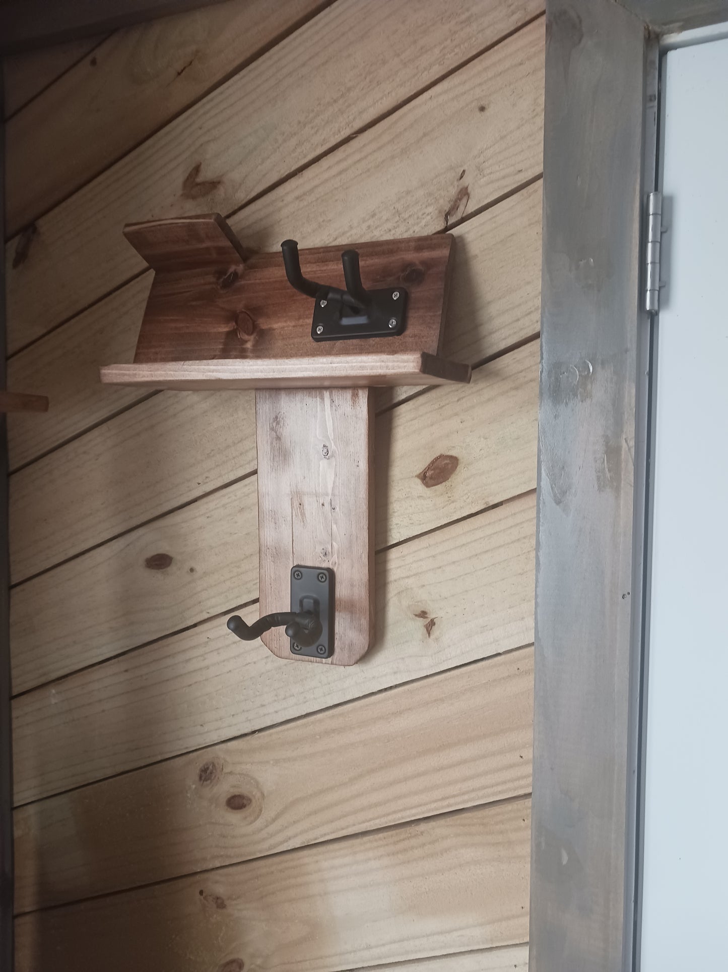 wood wall guitar hanger